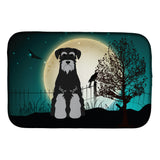Caroline'S Treasures Halloween Scary Standard Schnauzer Dish Drying Mat, 14 X 21