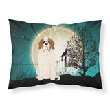 Caroline'S Treasures Halloween Scary Saint Bernard Fabric Standard Pillowcase Bb2225Pillowcase, Multicolor