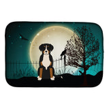 Caroline'S Treasures Halloween Scary Greater Swiss Mountain Dog Dish Drying Mat, 14 X 21