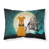 Caroline'S Treasures Halloween Scary Airedale Fabric Standard Pillowcase Bb2231Pillowcase, Multicolor