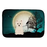 Caroline'S Treasures Halloween Scary Westie Dish Drying Mat, 14 X 21
