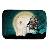 Caroline'S Treasures Halloween Scary White German Shepherd Dish Drying Mat, 14 X 21