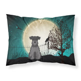 Caroline'S Treasures Halloween Scary Miniature Schanuzer Black Fabric Standard Pillowcase Bb2241Pillowcase, Multicolor