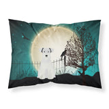 Caroline'S Treasures Halloween Scary Miniature Schanuzer White Fabric Standard Pillowcase Bb2243Pillowcase, Multicolor
