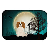 Caroline'S Treasures Halloween Scary Cavalier Spaniel Dish Drying Mat, 14 X 21