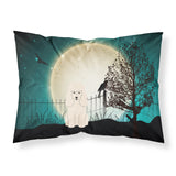 Caroline'S Treasures Halloween Scary Poodle White Fabric Standard Pillowcase Bb2260Pillowcase
