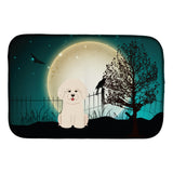 Caroline'S Treasures Halloween Scary Bichon Frise Dish Drying Mat, 14 X 21
