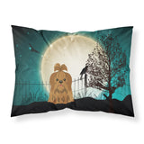 Caroline'S Treasures Halloween Scary Shih Tzu Chocolate Fabric Standard Pillowcase Bb2276Pillowcase, Multicolor