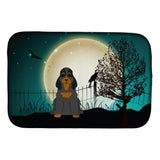 Caroline'S Treasures Halloween Scary Cocker Spaniel Black Tan Dish Drying Mat, 14 X 21