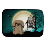 Caroline'S Treasures Halloween Scary Pekingese Tan Dish Drying Mat, 14 X 21