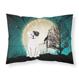 Caroline'S Treasures Halloween Scary White Boxer Cooper Fabric Standard Pillowcase Bb2304Pillowcase, Multicolor