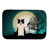 Caroline'S Treasures Halloween Scary Border Collie Dish Drying Mat, 14 X 21