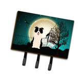 Caroline'S Treasures Halloween Scary Border Collie Black White Leash Or Key Holder Bb2308Th68, Triple