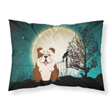 Caroline'S Treasures Halloween Scary English Bulldog Brindle White Fabric Standard Pillowcase Bb2311Pillowcase, Multicolor