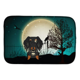 Caroline'S Treasures Halloween Scary Wire Haired Dachshund Dapple Dish Drying Mat, 14 X 21