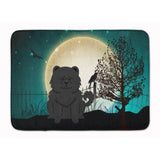 Caroline'S Treasures Halloween Scary Chow Black Floor Mat, 19 X 27, Multicolor