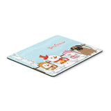 Caroline'S Treasures Merry Christmas Carolers Pug Brown Mouse Pad, Multicolor, 7.75X9.25 (Bb2336Mp)