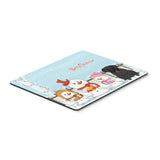 Caroline'S Treasures Merry Christmas Carolers Pug Black Mouse Pad, Multicolor, 7.75X9.25 (Bb2337Mp)