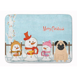 Caroline'S Treasures Merry Christmas Carolers Pug Fawn Floor Mat, 19 X 27, Multicolor