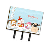 Caroline'S Treasures Merry Christmas Carolers Pug Fawn Leash Or Key Holder Bb2339Th68, Triple, Multicolor
