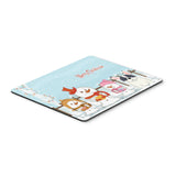 Caroline'S Treasures Merry Christmas French Bulldog Piebald Mouse Pad, Multicolor, 7.75X9.25 (Bb2342Mp)