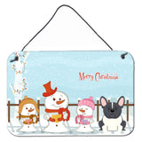 Caroline'S Treasures Christmas Carolers Merry French Bulldog Black White Wall Or Door Hanging Prints Bb2343Ds812, 8 X 12