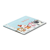 Caroline'S Treasures Merry Christmas French Bulldog Black White Mouse Pad, Multicolor, 7.75X9.25 (Bb2343Mp)
