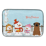 Caroline'S Treasures Merry Christmas Carolers Mastiff Brindle Dish Drying Mat, 14 X 21