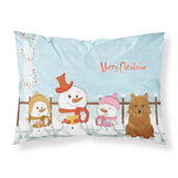 Caroline'S Treasures Merry Christmas Carolers Norwich Terrier Fabric Standard Pillowcase Bb2351Pillowcase, Multicolor