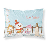 Caroline'S Treasures Merry Christmas Carolers Borzoi Fabric Standard Pillowcase Bb2354Pillowcase, Multicolor