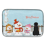 Caroline'S Treasures Merry Christmas Carolers Black Russian Terrier Dish Drying Mat, 14 X 21