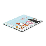 Caroline'S Treasures Merry Christmas Black Russian Terrier Mouse Pad, Multicolor, 7.75X9.25 (Bb2357Mp)