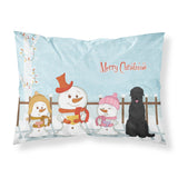 Caroline'S Treasures Merry Christmas Carolers Black Russian Terrier Fabric Standard Pillowcase Bb2357Pillowcase, Multicolor
