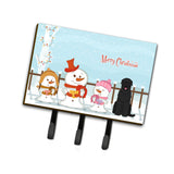 Caroline'S Treasures Merry Christmas Carolers Black Russian Terrier Leash Or Key Holder Bb2357Th68, Triple, Multicolor