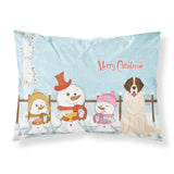 Caroline'S Treasures Merry Christmas Carolers Moscow Watchdog Fabric Standard Pillowcase Bb2358Pillowcase, Multicolor