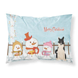 Caroline'S Treasures Merry Christmas Carolers Russo-European Laika Spitz Fabric Standard Pillowcase Bb2360Pillowcase, Multicol