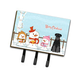 Caroline'S Treasures Merry Christmas Carolers Standard Schnauzer Black Leash Or Key Holder Bb2363Th68, Triple, Multicolor