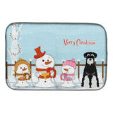 Caroline'S Treasures Merry Christmas Carolers Standard Schnauzer Dish Drying Mat, 14 X 21
