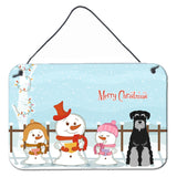 Caroline'S Treasures Merry Christmas Carolers Standard Schnauzer Black Grey Wall Or Door Hanging Prints Bb2365Ds812, 8 X 1