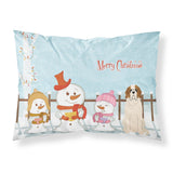 Caroline'S Treasures Merry Christmas Carolers Saint Bernard Fabric Standard Pillowcase Bb2366Pillowcase, Multicolor