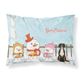 Caroline'S Treasures Merry Christmas Carolers Greater Swiss Mountain Dog Fabric Standard Pillowcase Bb2368Pillowcase, Multicol