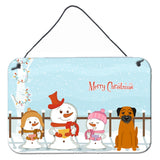 Caroline'S Treasures Merry Christmas Carolers Border Terrier Wall Or Door Hanging Prints Bb2370Ds812, 8 X 12, Multicol