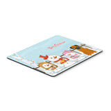 Caroline'S Treasures Merry Christmas Carolers Border Terrier Mouse Pad, Multicolor, 7.75X9.25 (Bb2370Mp)
