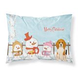 Caroline'S Treasures Merry Christmas Carolers Beagle Tricolor Fabric Standard Pillowcase Bb2371Pillowcase, Multicolor