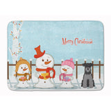 Caroline'S Treasures Christmas Miniature Schanuzer Black Floor Mat, 19 X 27, Multicolor