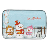 Caroline'S Treasures Merry Christmas Carolers Miniature Schnauzer Salt And Pepper Dish Drying Mat, 14 X 21