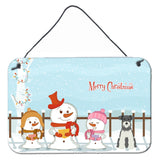 Caroline'S Treasures Christmas Carolers Merry Miniature Schanuzer Salt And Pepper Wall Or Door Hanging Prints Bb2385Ds812, 8