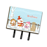 Caroline'S Treasures Christmas Carolers Merry Yellow Labrador Leash Or Key Holder Bb2386Th68, Triple