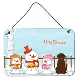 Caroline'S Treasures Christmas Carolers Merry Chocolate Labrador Wall Or Door Hanging Prints Bb2387Ds812, 8 X 12