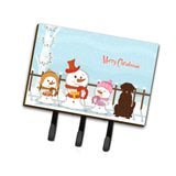 Caroline'S Treasures Merry Christmas Carolers Chocolate Labrador Leash Or Key Holder Bb2387Th68, Triple, Multicolor